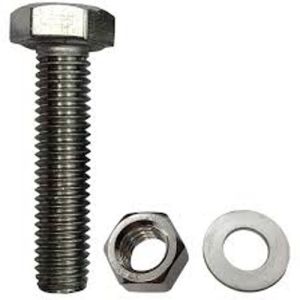  Metric Hex Head Bolt and Nut Set, M6 Size, Class 8.8 Steel, Zinc-Plated, Includes Washers