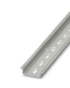 Perforated DIN Rail NS35/7.5, 35mm Width, 7.5mm Height, 2000mm Length, Pre-Drilled Mounting Holes, Zinc-Plated Steel
