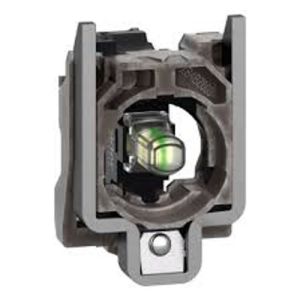 Schneider Electric Harmony XB4 Complete Light Block Assembly, Metal Body, Universal LED Indicator, 24V AC/DC, Includes Fixing Collar