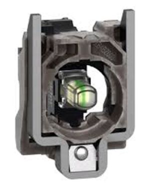 Schneider Electric Harmony XB4 Complete Light Block Assembly, Metal Body, Universal LED Indicator, 24V AC/DC, Includes Fixing Collar